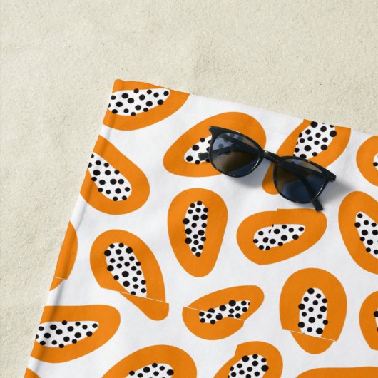 Monogram Elegant Papaya Patroon Strandlaken (In situ)