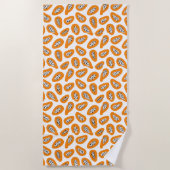 Monogram Elegant Papaya Patroon Strandlaken (Voorkant)