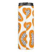 Monogram Elegant Papaya Patroon Thermosbeker (Achterkant)