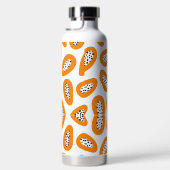 Monogram Elegant Papaya Patroon Waterfles (Rechts)