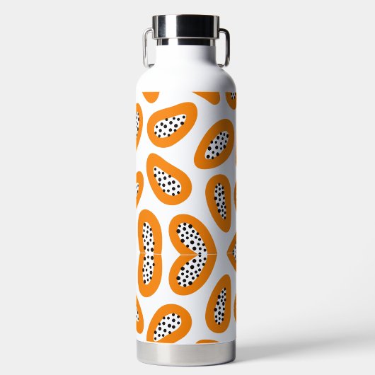 Monogram Elegant Papaya Patroon Waterfles (Voorkant)