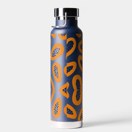 Monogram Elegant Papaya Patroon Waterfles (Rechts)