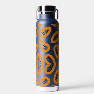 Monogram Elegant Papaya Patroon Waterfles