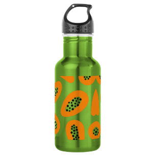 Monogram Elegant Papaya Patroon  Waterfles