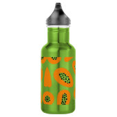 Monogram Elegant Papaya Patroon Waterfles (Rechts)