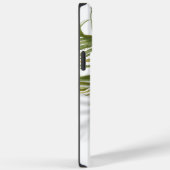 Monogram Elegant Pink Floral Tropical Palm Shadows Case-Mate iPhone Case (Achterkant / Rechts)