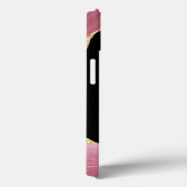 Monogram Elegant Pink Gold Agate Case-Mate iPhone Case (Achterkant / Rechts)