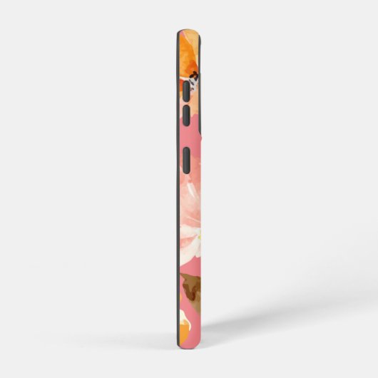 Monogram Elegant Pink Waterverf Samsung Galaxy Samsung Galaxy Hoesje (Rechterkant)