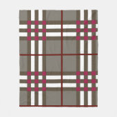 Monogram Elegant Plaid Fleece Deken (Voorkant)