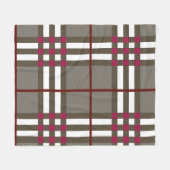 Monogram Elegant Plaid Fleece Deken (Voorkant (Horizontaal))