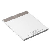 Monogram Elegant Professional Business Notitieblok (Schuin)