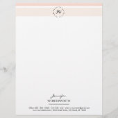 Monogram Elegant Professional Letterhead Briefhoofd (Voorkant)