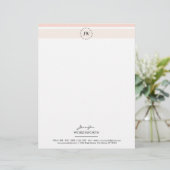Monogram Elegant Professional Letterhead Briefhoofd (Staand voorkant)