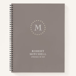 Monogram Elegant Professional Spiral Notitieboek