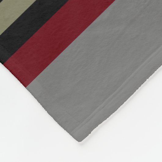 Monogram Elegant Red Black Ruby Grey Fleece Deken (Hoek)