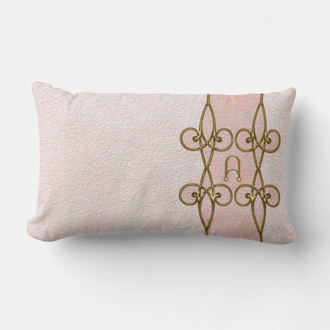 Monogram Elegant Retro Art Deco  Kussen (Voorkant)