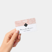 Monogram Elegant Roos Gold Grey Marble Badge (Handheld)