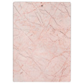 Monogram Elegant Roos Gold Grey Marble Cliboard Klembord (Achterkant)