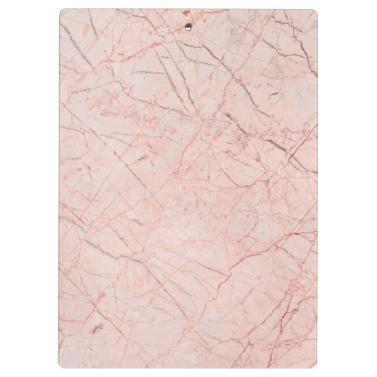 Monogram Elegant Roos Gold Grey Marble Cliboard Klembord (Achterkant)