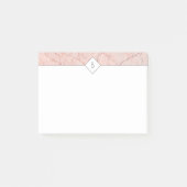 Monogram Elegant Roos Gold Marble Notes (Voorkant)