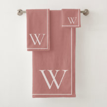 Monogram Elegant Rosy Brown Minimalistisch Stijlvo