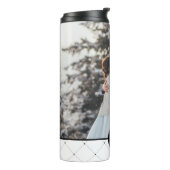 Monogram Elegant Round Lijst Foto Thermosbeker (Gedraaid links)