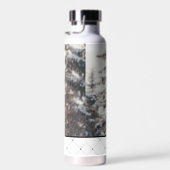 Monogram Elegant Round Lijst Foto Waterfles (Rechts)