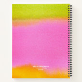 Monogram Elegant Roze Kunstenboek Notitieboek (Achterkant)