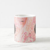Monogram Elegant Roze Marmer Koffiemok (Center)