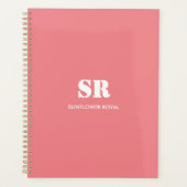 Monogram Elegant roze minimaal Planner (Voorkant)