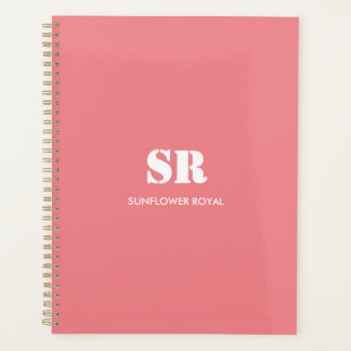 Monogram Elegant roze minimaal Planner