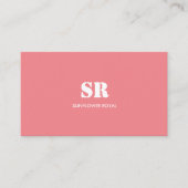 Monogram Elegant roze minimaal Visitekaartje (Voorkant)