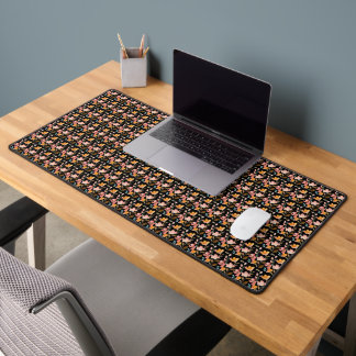 Monogram Elegant Roze Waterverf Bureaumat