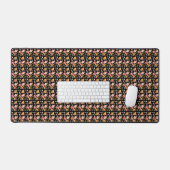 Monogram Elegant Roze Waterverf Bureaumat (Keyboard & Muis)