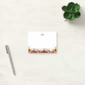 Monogram Elegant Rustic Sunflower Burgundy Post-it® Notes (Kantoor)