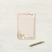 Monogram elegant rustiek  plakboek papier post-it® notes (Op bureau)