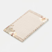 Monogram elegant rustiek plakboek papier post-it® notes (Schuin)