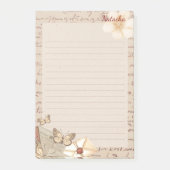 Monogram elegant rustiek  plakboek papier post-it® notes (Voorkant)