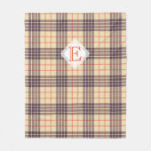 Monogram, elegant Schotse clan beige plaid tartan Fleece Deken (Voorkant)