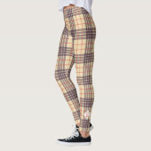 Monogram, elegant Schotse clan beige plaid tartan Leggings (Links)