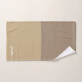 Monogram Elegant script Bruin en beige kleur Bad Handdoek (Handdoek)