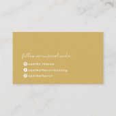 MONOGRAM elegant script modern minimaal oud goud Visitekaartje (Achterkant)