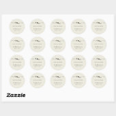 Monogram Elegant Script Trouwfeest Ronde Sticker (Vel)