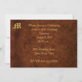 Monogram Elegant Scroll All Occasion Invitation Kaart (Achterkant)