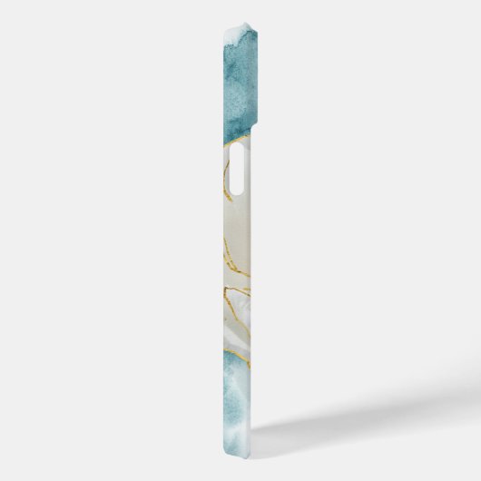 Monogram Elegant Simple White Flower Waterverf Case-Mate iPhone Case (Achterkant / Rechts)