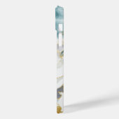 Monogram Elegant Simple White Flower Waterverf Case-Mate iPhone Case (Achterkant / Links)