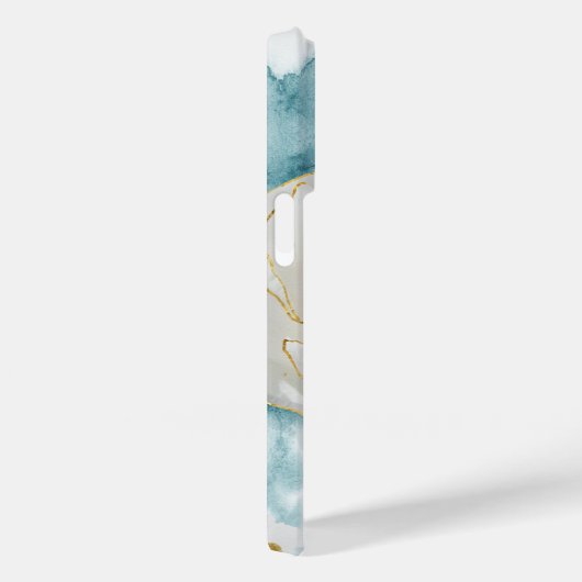 Monogram Elegant Simple White Flower Waterverf Case-Mate iPhone Case (Achterkant / Rechts)