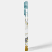 Monogram Elegant Simple White Flower Waterverf Case-Mate iPhone Case (Achterkant / Links)