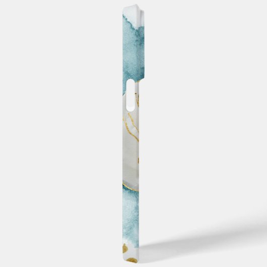 Monogram Elegant Simple White Flower Waterverf Case-Mate iPhone Case (Achterkant / Rechts)