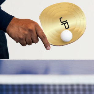 Monogram Elegant Sjabloon Glamour Gold Tafeltennisbatje